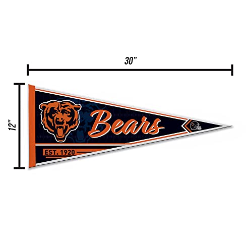 rico industries nfl football classic 1234 x 3034 felt wall dcor pennant - great for homebed roomman cave dcor