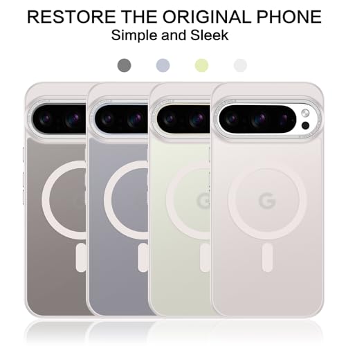 Image of YINLAI for Google Pixel 10 Pro XL Case,Magnetic Compatible with MagSafe, Slim Matte Anti-Fingerprint, Shockproof Full Body Military Grade Protection for Google Pixel 10 Pro XL Cover, Light Gray