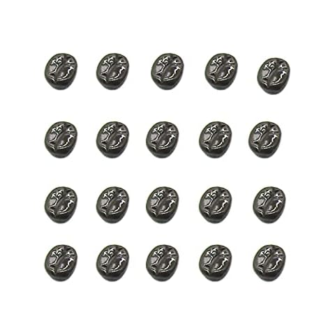 BTYONON 50 Pcs Faux Coffee Beans Simulation Coffee Beans Decor Flatback Resin Embellishments Cover