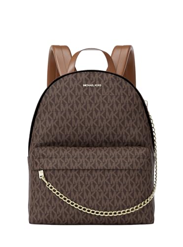 Michael Kors Slater Printed Signature Logo Backpack (Brown, Grande)