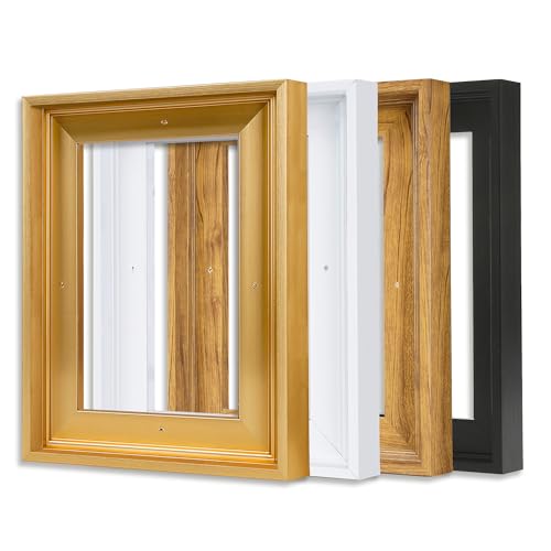 WEITAVAS Canvas Floater Frame for 8x10 Paintings Floating Frame for 0.6-0.9 Depth Canvas Art Oil Painting Floating Frames (8x10 Black)