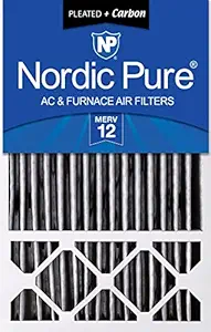 Nordic Pure 16x25x5 (4-3/8 Actual Depth) Honeywell Replacement Pleated MERV 12 Plus Carbon AC Furnace Air Filter, Box of 1