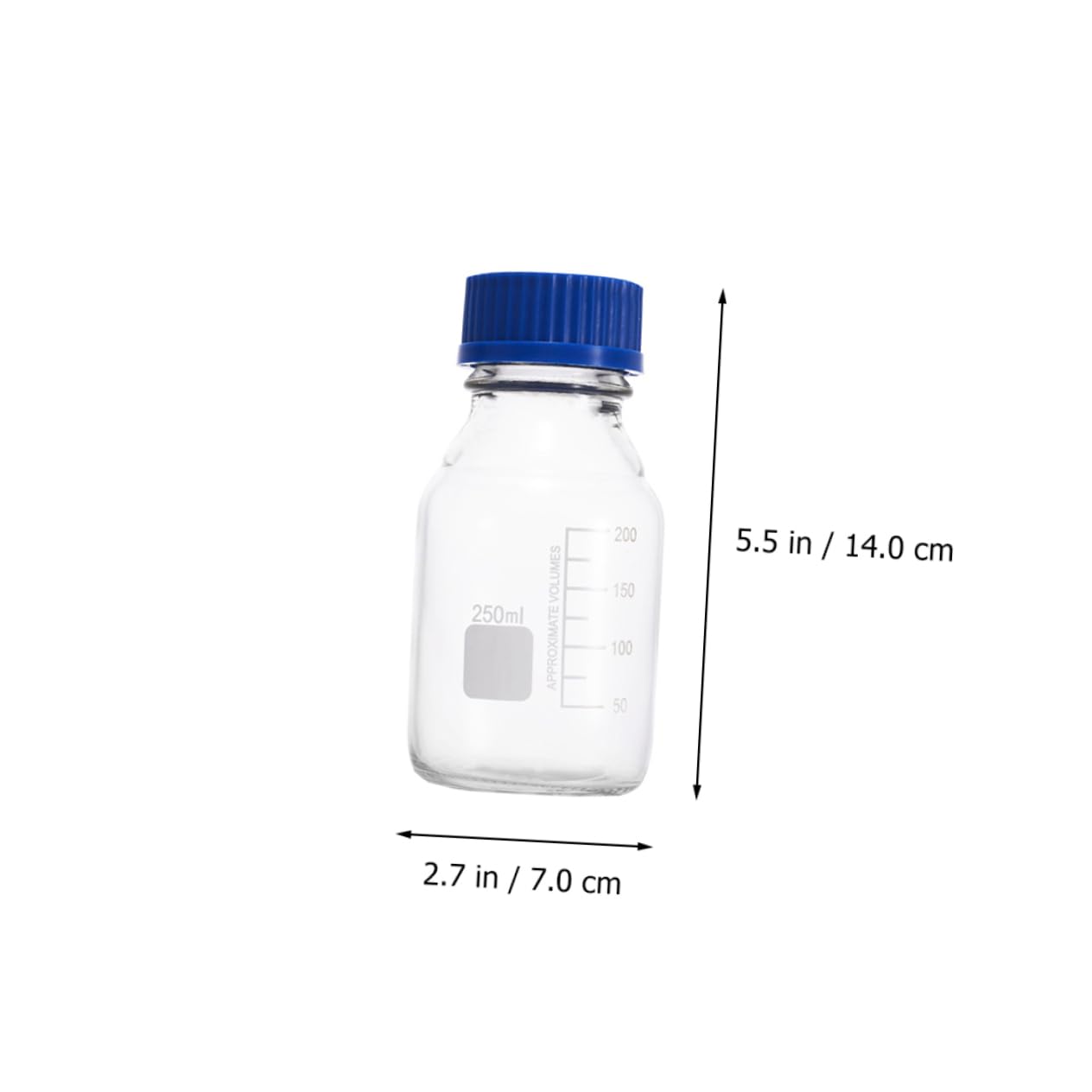 Veemoon Flacon D’échantillons en Verre 250ml avec Couvercle, Lot de 4
