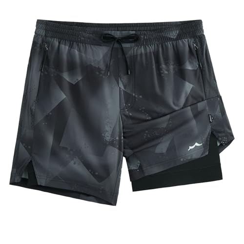 Image of maamgic Men's Athletic Running Shorts with Liner Ultra Lightweight Workout Shorts 5 inch / 7 inch