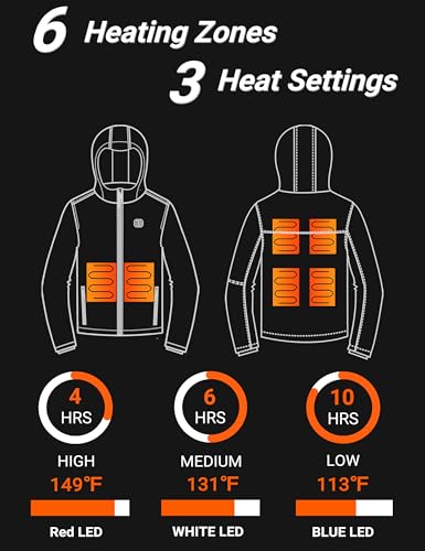 Vestego Heated Jacket for Men with 20000mAh Battery Pack,L - image 2