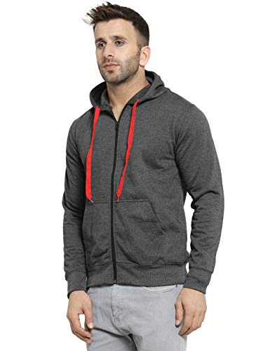 Image of Scott International Men's Solid Cotton Hoodies for Men, Trendy and Comfortable Sweatshirts for Men, Stylish Winter Wear with Hood and Pockets, Fashionable Hooded Sweatshirts