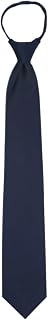 Jacob Alexander Men's Pretied Solid Color Zipper Tie