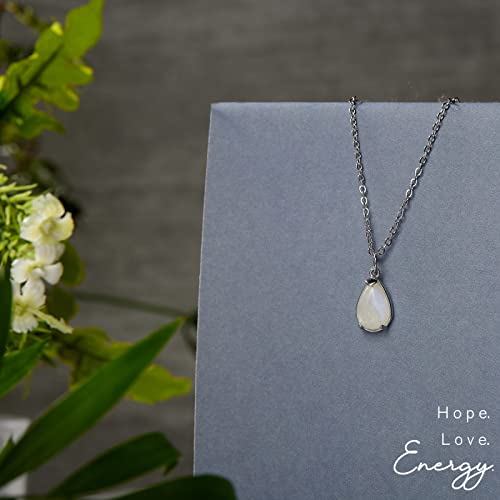 New Beginning Moonstone Sterling Silver Necklace for Women, Divorce and New Job Gift, Healing Jewelry, Minimalistic Moonstone2