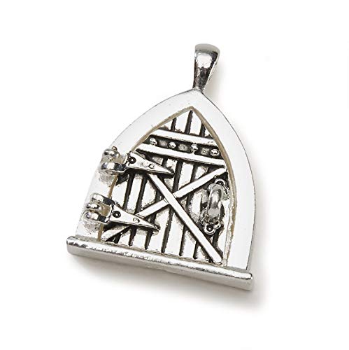 Darice Fairy Tür Metall Charm 1/pakage-Antique Silber Cover