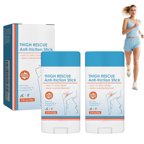 2pcs Bálsamo Antirozaduras, Barra De Crema Antirozaduras, Crema Anti Rozaduras Para Muslos, Anti Chafe Stick, para Prevenir Rozaduras y Rozaduras por Ejercicio al Aire Libre