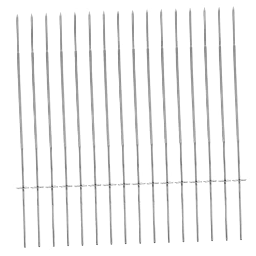 Gatuida 20 Piezas De Barbacoa Flip Palitos De Kebab De Metal Brocheta Para Asar a Brochetas De Carne De Parrilla De Kabob Palo De Pescado Plata Acero Inoxidable