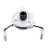 Genius Tools Three-Legged Oli Filter Wrench, capacity: 3' ~ 5' (75mm ~ 125mm) - AT-B01