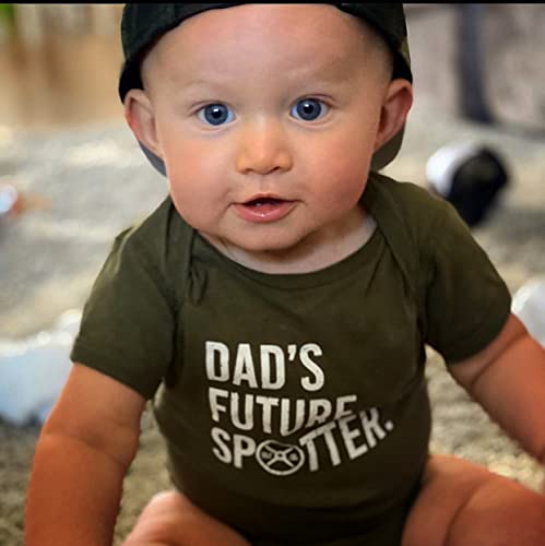 Dads Future Spotter Unisex Bodysuit, Baby Boy or Baby Girl, Cotton One Piece4