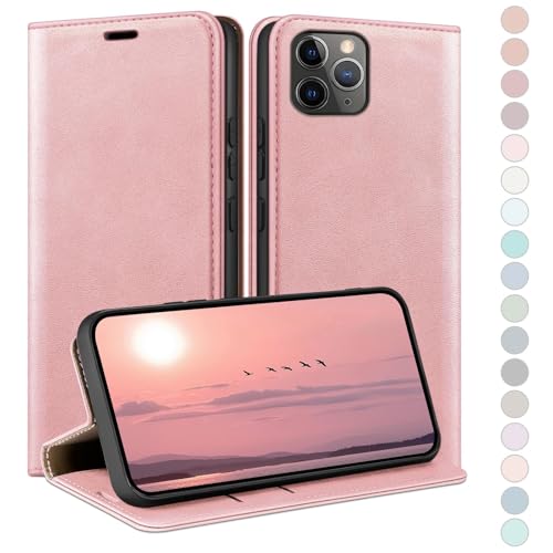 Étui iPhone 11 Pro or rose avec porte-carte pour vos sorties