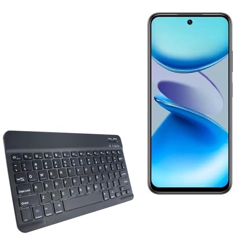 BoxWave Keyboard Compatible with Infinix Smart 9 - SlimKeys Bluetooth Keyboard, Portable Thin with Chiclet-Style Keys - Jet Black