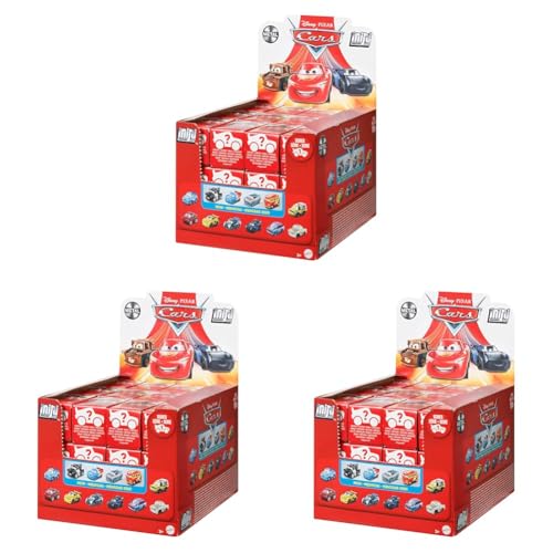 Disney Pixar Cars Mini-véhicule, Petite Voiture Miniature, Jouet pour Enfant, modèle aléatoire, GKD78 (Lot de 3)