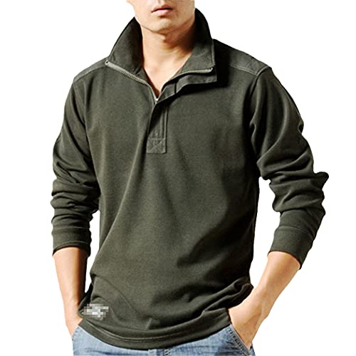 Chemise militaire homme verte manches longues vêtement automne ample