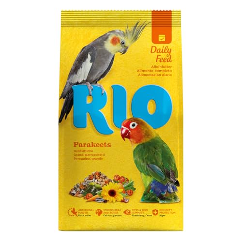 RIO Aliment Complet pour Grandes perruches | 1 kg | pour inséparables et calopsittes | pour Soutenir Le Bien-être | avec des graines et céréales saines et...