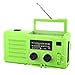 Produktbild Ourdoor Solar Radio, Tragbares Kurbelradio Dynamo Radio mit NOAA/AM/FM, 4000mAh Wiederaufladbare Powerbank Batterie, 5 Modi LED Taschenlampe, Leselampe, SOS-Alarm für Camping Wandern Notfall (Green)