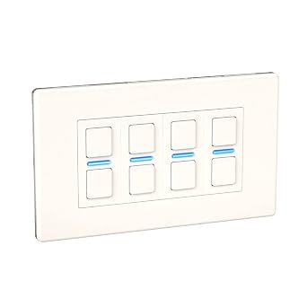 Lightwave LP24WHMK2 Smart Dimmer with Energy Monitoring, 4 Gang, White Metal - Works with Alexa, Google Assistant, HomeKit. iOS & Android Compatible