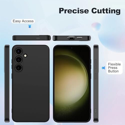 Image of Back Cover for Samsung Galaxy S23 Plus 5G | Full Camera Protection | Premium Liquid Silicon Case | Flexible Bumper Case for Samsung Galaxy S23 Plus 5G (Black)