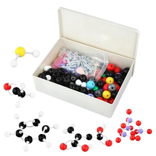 QWORK® 307 Stücke Chemie Molekularmodell Set, organische und anorganische Chemie Molekularmodell, geeignet für Schulunterricht und Experimente