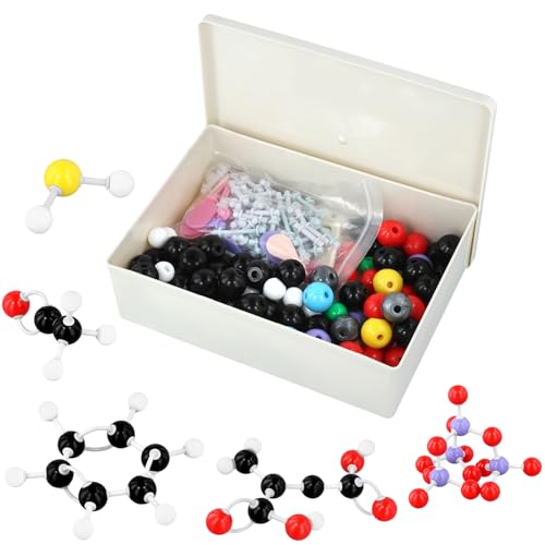 QWORK® 307 pièces Kit de Chimie modèle moléculaire, modèle moléculaire de Chimie Organique et inorganique, adaptéà l'enseignement et aux expériences...