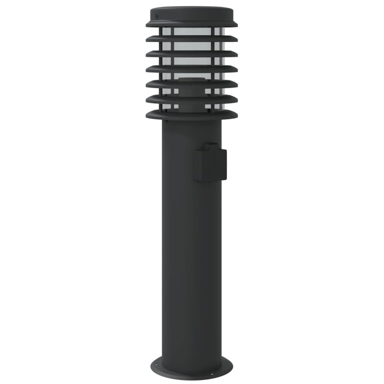 LAPOOH Lampada da Terra per Esterni con Presa Nera 60 cm Acciaio,Lampade da Terra,Lampada da Terra Moderna,Lampade da Terra per Soggiorno-4006377