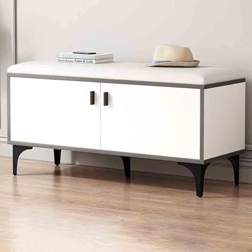 Rangement pour chaussures entrée avec banc de rangement robuste à 2 étagères - 3
