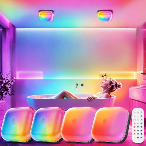Givryes 4Pack IP65 Waterproof Shower Light, Rechargeable Shower Lights - image 1