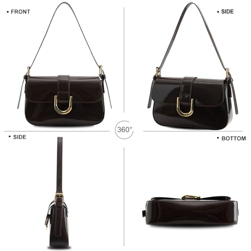 Image of Small Shoulder Bag for women,Crossbody Purses,Leather Tote Handbag Clutch Hobo Purse,with Zipper Closure for Women