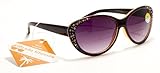 FG Kim Kardashian Style Womens Bifocal Reading Sunglasses with Rhinestones and Magnifier Inserts +125, 150, 200, 250, 300 Power Sun Glasses