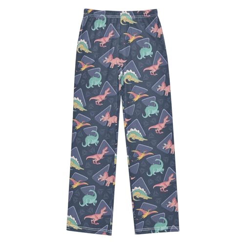 Boys' Pants Colorful Dinosaur Animal Long Bottoms Jogger Pants Elastic Waist Trousers with Pockets S-XL