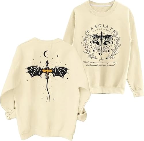 BEBNKGK Book Sweatshirt for Women Reading Book Lovers Sweatshirts Funny Bookish Shirts Casual 2 Sided Graphic Pullover Tops(Apricot M)