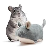 howaukf 5 Inch Gray Chinchilla Companion Toy - Comfort Chinchilla Cuddler for Chinchillas, Hamsters, Ferrets, Hedgehogs, Sugar Gliders, Guinea Pigs, Small Animals