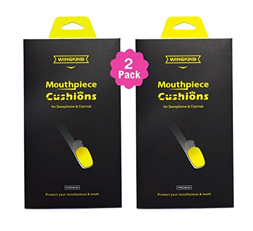 WINGKIND Alto/Tenor Saxophone & Clarinet Mouthpiece Cushions Patches Pads, 0.8mm Black (16 pieces)