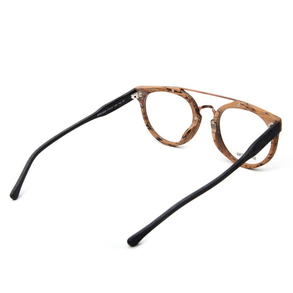 MUTYNE Occhiali da vista con montatura in legno imitazione Occhiali da vista Uomo donna