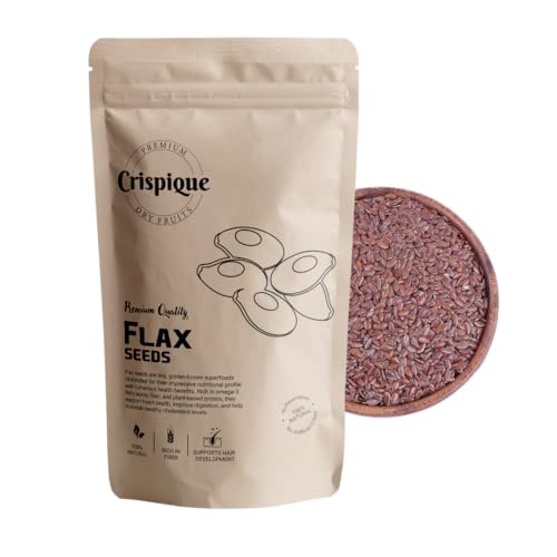 Image of Crispique Premium Raw Flax Seeds 1 Kg | Natural & Healthy | Rich in Omega-3 | Fiber & Antioxidants | Superfood Seeds