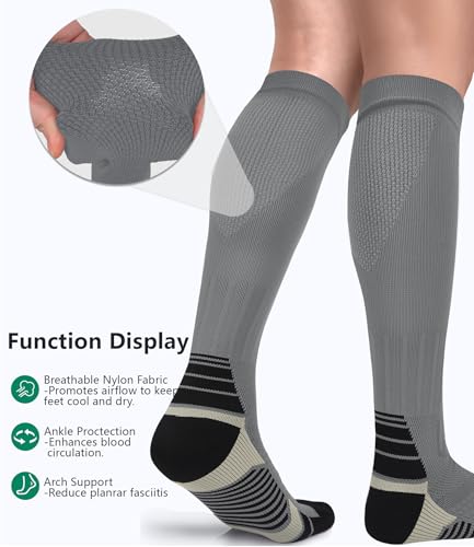 Image of FuelMeFoot 3 Pack Copper Compression Socks - Compression Socks Women & Men Circulation - Best for Medical,Running,Athletic