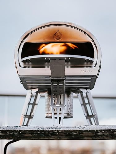 Image of Gozney Roccbox Oven Mantel with a Air-Vented Stainless Steel Shelf, Over 70 Sq Inches of Space