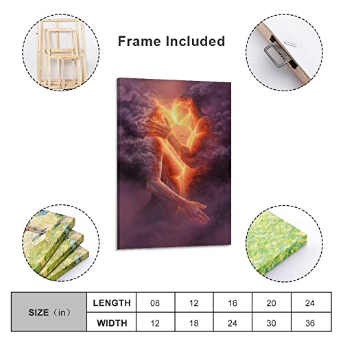 Twin Flame Twin Soul Magic Poster Canvas Wall Art Decoration Prints For Living Room Home Bedroom Decor Painting12X18Inch(30X45Cm) #TOP2