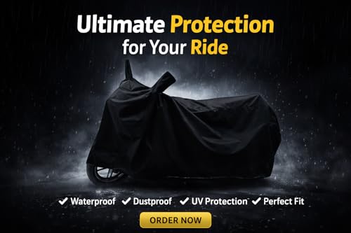 Image of Heavy Duty Waterproof Scooty & Bike Cover for Ola Roadster - UV Resistant, Dustproof & Rain Protection, All-Weather Outdoor Cover for Bikes & Scooty with Buckle Straps