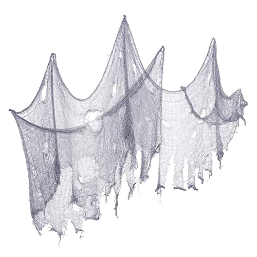 BNNEW Grand tissu effrayant pour Halloween - 76,2 x 395,4 cm - Décoration d'Halloween - Gaze effrayante pour fête, mur, porte, couloir, porche, fenêtre, décoration de maison hantée Cover