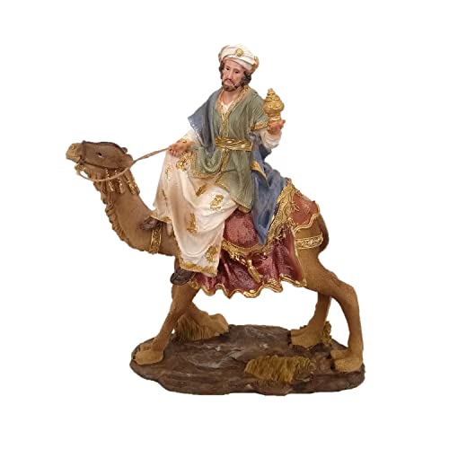 Harmony Fountains Large 12" Nativity Figurine 11-Piece Set Fiberglass-Resin Construction, Hand-Painted Christmas Nativity Scene Featuring Wise Men Astride Their Camels #TOP5