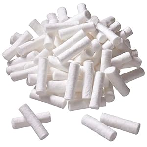 100 Dental Cotton Rolls, One Inch Nosebleed Plugs for Kids or Adults – Extra Absorbent Blood Clotting, Cotton Rolls (100 Count)