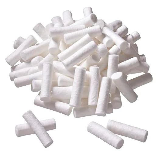 Dental Cotton Rolls, One Inch Nosebleed Plugs for Kids or Adults - Extra Absorbent Blood Clotting, Cotton Rolls (100 Count)