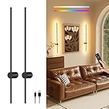 Photo Gallery popoiron set di 2 lampade da parete ricaricabili a batteria, dimmerabili, a led, con telecomando, luci da parete wireless per camera da letto, soggiorno, corridoio, 101 cm, colore nero, confezione da Photo Gallery popoiron set di 2 lampade da parete ricaricabili a batteria, dimmerabili, a led, con telecomando, luci da parete wireless per camera da letto, soggiorno, corridoio, 101 cm, colore nero, confezione da