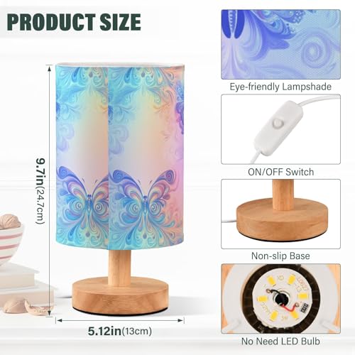 Lámpara de mesa colorida para cuarto de niños miniatura 3
