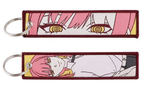 Pinstant Chainsaw Man Makima Anime Manga Keychain Key Tag Chain Fob Ring