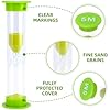I-MART Pack of 6 Green 5 Minute Sand Timer, Mini Hourglass Sand Timers for Time Management, Games, Cooking, Classroom, Office, Study and Yoga